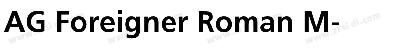 AG Foreigner Roman M字体转换